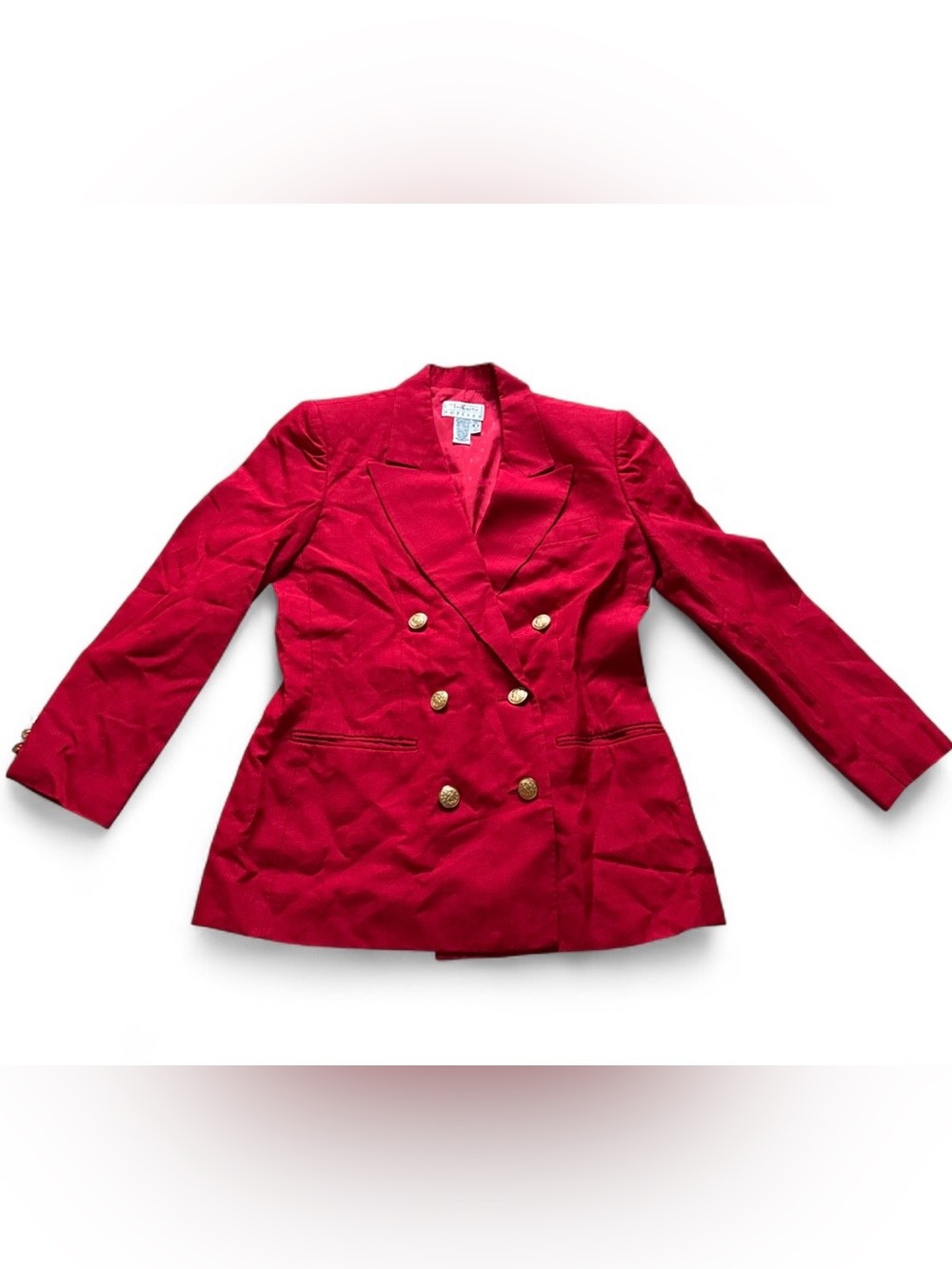 Vintage 90s Talbots red blazer with gold buttons